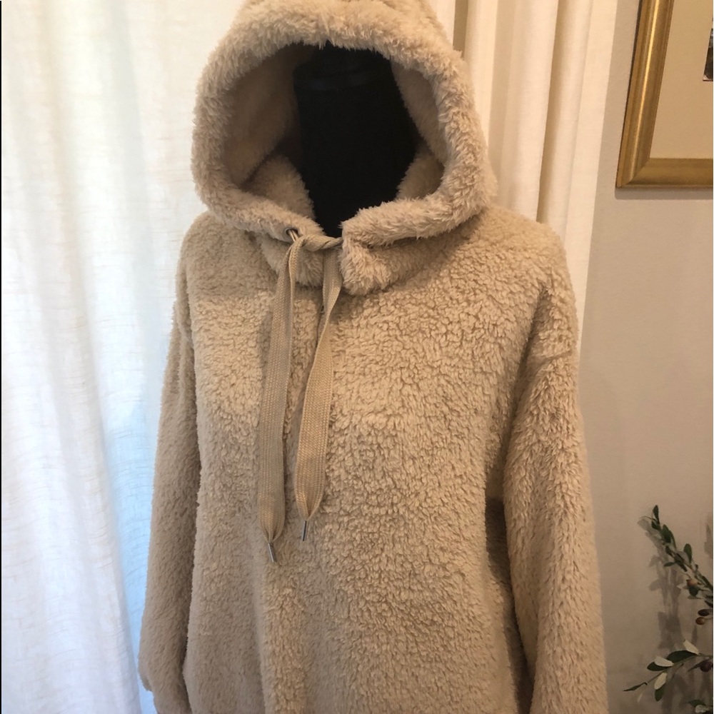 Fuzzy hoodie sweatshirt